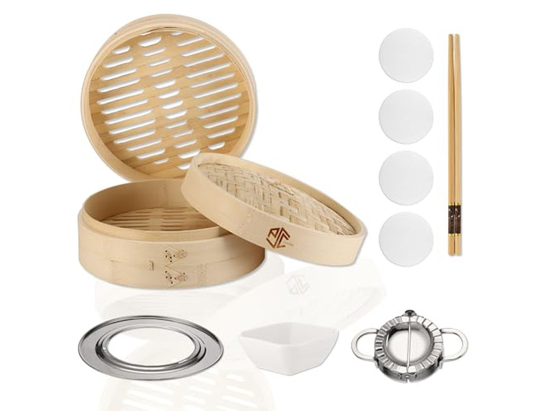 Cuiseurs vapeur en aluminium pour la cuisson Panier vapeur en bambou