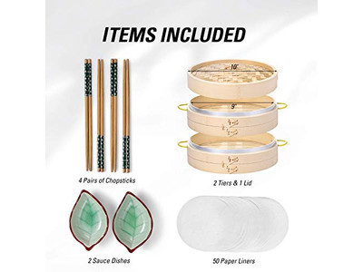Cuisine bambou - Panier vapeur 3 étages