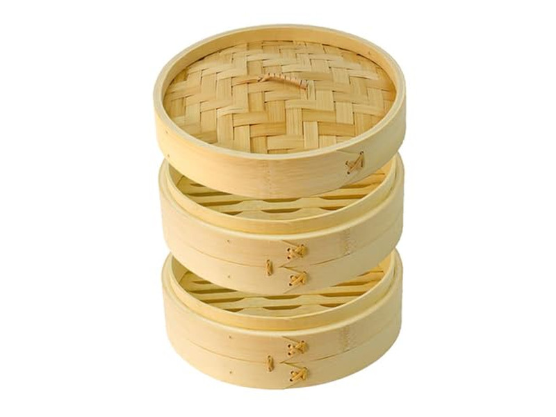Panier vapeur en bambou pour dim sum chinois