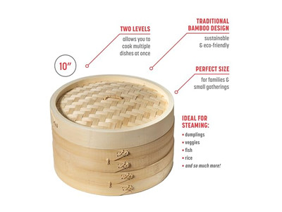 Panier vapeur en bambou chinois pour cuisiner des dim sum