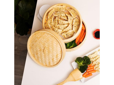 Panier vapeur en bambou chinois pour cuisiner des dim sum