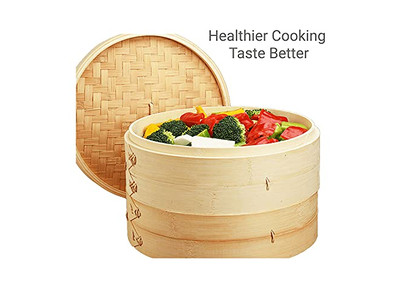 Ustensiles de cuisine à vapeur pour aliments Panier vapeur en bambou