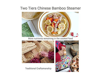Ustensiles de cuisine à vapeur pour aliments Panier vapeur en bambou