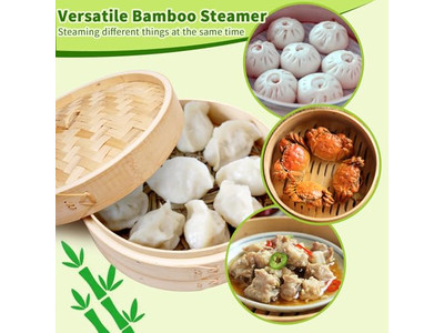 Panier vapeur en bambou pour dim sum 10